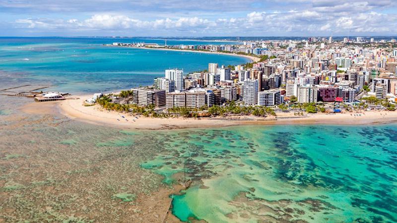 Apartamento 2 Quartos Beira-Mar Ponta Verde - Castelo B Temporada Maceió 外观 照片